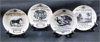 4 Restoration Hardware Whisky Collector Plates