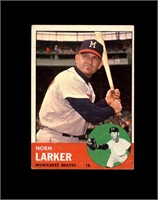 1963 Topps High #536 Norm Larker VG to VG-EX+