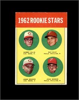 1963 Topps #29 1962 Rookie Stars WL EX to EX-MT+