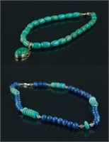 Vintage Lapis & Turquoise Necklaces 2pc