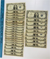 (28) 1957 $1 Silver Certificates