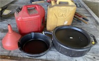 Gas Cans and Oil Pans