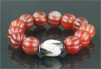 Chinese Tianzhu & Agate Beads Bracelet