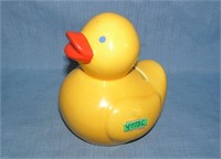 Yellow duck bank painted ceramic