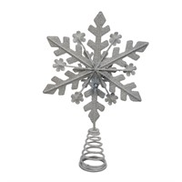 Bethlehem Light 13" Metallic Snowflake Tree Topper