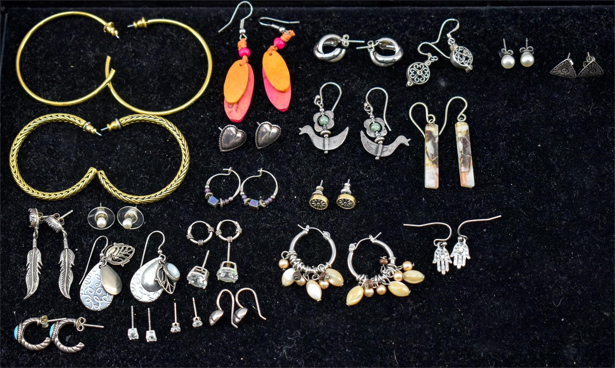 Assortment of 23 Pairs of Earrings