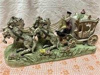 Horse and carriage figurine