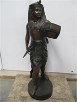 LARGE 42" SOLID METAL EGYPTIAN STYLE STATUE