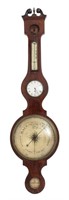 C. Tarelli George III Mahogany Barometer, 19th C.