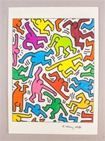 American WC on Paper Signed Keith Haring '89
