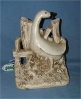 Cast iron goose themed door stop