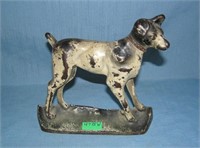 Cast iron whippet door stop circa 1930s