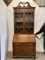 Beautiful mahogany secretary with bookcase top