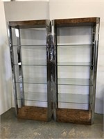 Pair of fabulous modern open display shelves