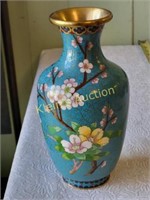 1940's art deco Chinese cloisonne posy vase