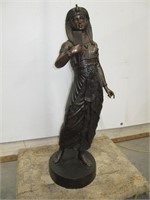 LARGE 41" SOLID METAL EGYPTIAN STYLE STATUE
