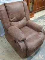 Brown Faux Leather material  Recliner  button