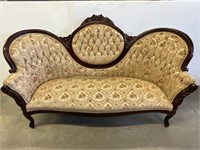 Victorian style carved sofa