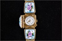 American Yanka Gilt & Porcelain Lady's Watch