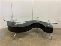 Mid Century style black and chrome coffee table