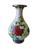 Vintage Japanese Cloisonne Rose Vase