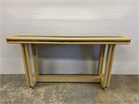 Modern wall table with glass top