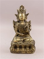 Chinese Gilt Bronze Buddha Sculpture