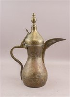 Ottoman Brass Carved Wine Pot