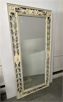 Large decorative wooden wall mirror