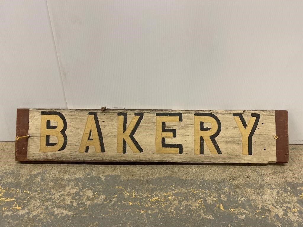 Hand painted wooden Bakery sign