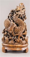 Chinese Qing Period Carved Bamboo Dragon
