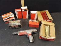 HILTI DX 35 RAMSET, 2 BOXES OF CARTRIDGES, AND 6