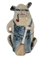 Majolica Pig Figural Humidor