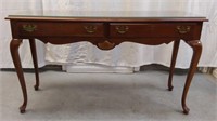 AMERICAN DREW SOFA TABLE WITH GLASS TOP 51"WIDE