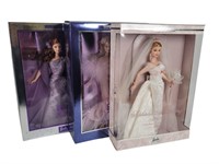 3 Barbie Collectors Edition Dolls