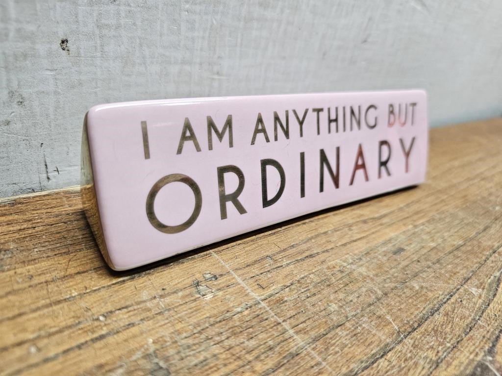 "I Am Anything but Ordinary" Desk Paper Weight@1.5