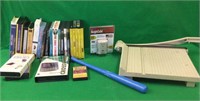 PAPER CUTTER, DVD'S & VCR, SURGE CUBE & MORE