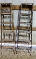 2 6' Wood Step Ladders