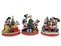 3 Grolier Disney Christmas Figurines
