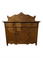 Wooden  VICTORIAN STYLE OAK CHEST OF DRAWERS
