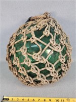 13" Green Glass Ball Decor