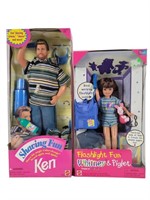 Shaving Ken & Flashlight Whitney Barbie Dolls