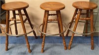 11 - 30IN WOODEN BARSTOOLS
