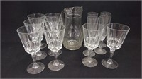 Crystal Glasses & Glass Pitcher