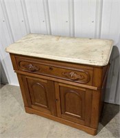 Antique Marble Top Stand 32x30x16”