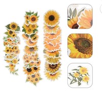 50pcs Sunflower Stickers Crafts Art Decoration