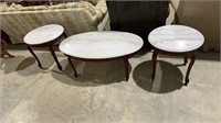 3 Pc Royal Pacific Marbletop Stand Set