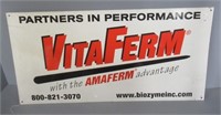 Advertising VitaFerm sign. Measures: 18" H x 36"