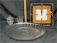 Princess House: Serving Tray,  Glasses,  Clock