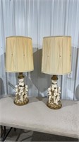 Pair Ornate Lamps